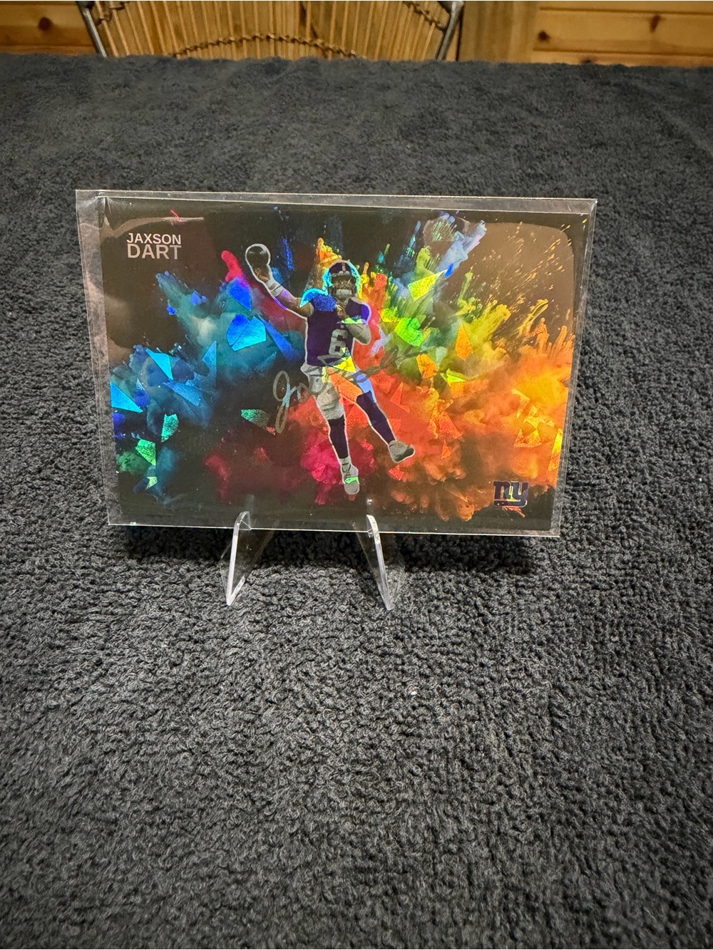 Jaxson Dart Holographic Football Trading Card - Multicolor